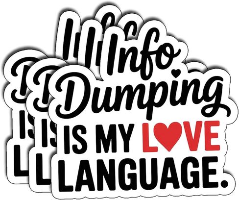 (3 قطع) ملصق معلومات Dumping is My Love Language ملصقات مضحكة انطوائية هدايا ساخرة مرحة مقاومة للماء من الفينيل ملصقات Nerdy Geeky Gifts للكمبيوتر المحمول بحجم 3 بوصات in Kuwait