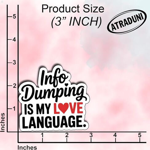 (3 قطع) ملصق معلومات Dumping is My Love Language ملصقات مضحكة انطوائية هدايا ساخرة مرحة مقاومة للماء من الفينيل ملصقات Nerdy Geeky Gifts للكمبيوتر المحمول بحجم 3 بوصات in Kuwait