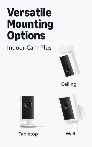 Ring Spotlight Cam Pro, Plug-In (Newest Model), White with Indoor Cam Plus (Newest Model), White in Saudi Arabia