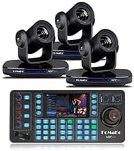 FoMaKo 60FPS 4K NDI PTZ Camera, 20X Optical Zoom, NDI PTZ Camera Controller KC608N,for Church, Conference & Live Events(K820NX3+KC608N) in Saudi Arabia