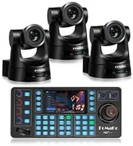 FoMaKo PTZ Camera HDMI, AI Auto-Tracking Gen 3, 20x Optical Zoom,NDI PTZ Camera Controller KC608N,for Church Worship(FMK20SDIX3+KC608N) in Saudi Arabia
