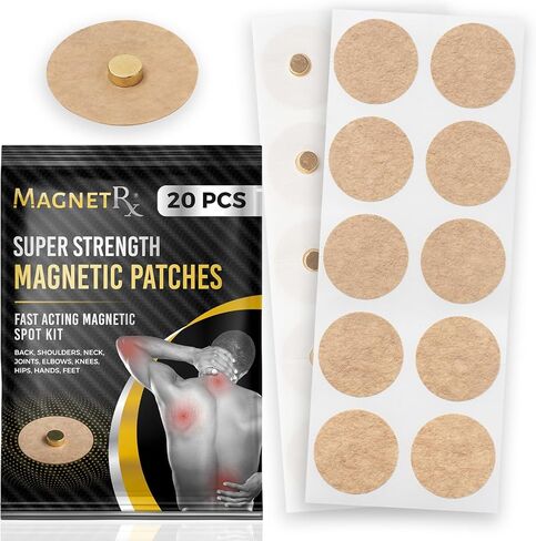MagnetRX® Replacement Adhesive Patches Spot Magnets - Premium Round Bandage Pad Refills (50 Pack) in Kuwait