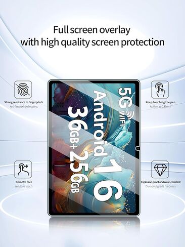 واقي شاشة لجهاز TOPWHA M901 Android 16 مقاس 11 بوصة، مضاد للخدش 9H حساس للمس، حواف مستديرة 2.5D خالية من الفقاعات، سهل التركيب، عبوتان. in Kuwait