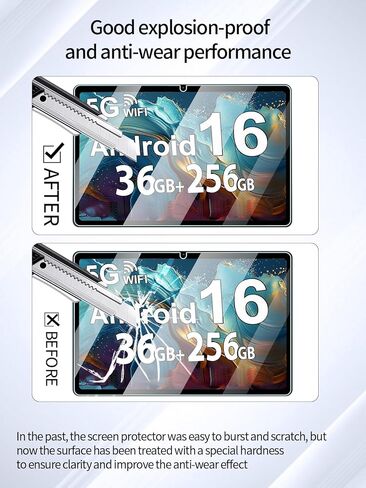 واقي شاشة لجهاز TOPWHA M901 Android 16 مقاس 11 بوصة، مضاد للخدش 9H حساس للمس، حواف مستديرة 2.5D خالية من الفقاعات، سهل التركيب، عبوتان. in Kuwait