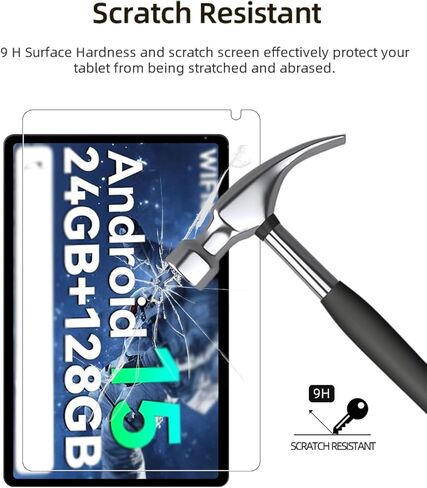 واقي شاشة لجهاز HiGrace C108 Android 15 اللوحي مقاس 10 بوصة، طبقة من الزجاج المقوى المقاوم للخدش عالي الدقة لحماية السقوط HiGrace C108، حساس للمس، مضاد لبصمات الأصابع، عبوة من قطعتين. in Kuwait