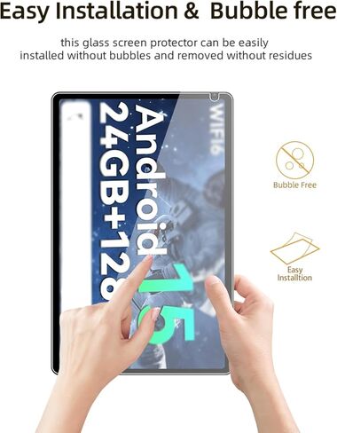 واقي شاشة لجهاز HiGrace C108 Android 15 اللوحي مقاس 10 بوصة، طبقة من الزجاج المقوى المقاوم للخدش عالي الدقة لحماية السقوط HiGrace C108، حساس للمس، مضاد لبصمات الأصابع، عبوة من قطعتين. in Kuwait