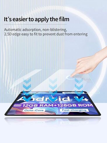 واقي شاشة لجهاز WXUNJA C5-PTB Android 14 Tablet 11 بوصة، مضاد للخدش 9H صلابة اللمس الحساسة 2.5D حواف مستديرة خالية من الفقاعات سهلة التركيب، عبوتان. in Kuwait