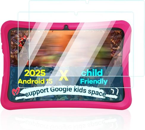 واقي شاشة لجهاز DigiLand Kids Tablet Android 15 مقاس 10.1 بوصة، مضاد للخدش 9H حساس للمس، حواف مستديرة 2.5D خالية من الفقاعات، سهل التركيب، عبوتان. in Kuwait