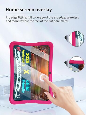 واقي شاشة لجهاز DigiLand Kids Tablet Android 15 مقاس 10.1 بوصة، مضاد للخدش 9H حساس للمس، حواف مستديرة 2.5D خالية من الفقاعات، سهل التركيب، عبوتان. in Kuwait