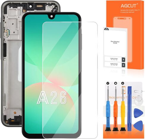 INCELL لشاشة Samsung Galaxy A26 البديلة لشاشة Samsung A26 LCD A266E A266B SM-A266U LCD محول الأرقام شاشة تعمل باللمس أجزاء إصلاح الجمعية مع الإطار in Saudi Arabia