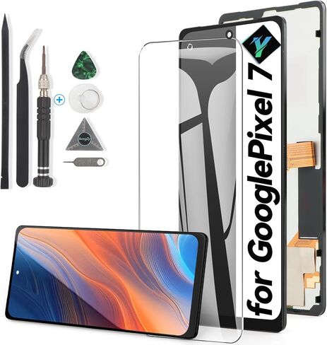 YWLRONG لشاشة Google Pixel 7 البديلة لشاشة Pixel 7 GVU6C GQML3 GO3Z5 شاشة LCD تعمل باللمس استبدال مجموعة محول الأرقام مع الأدوات in Kuwait