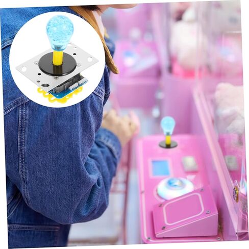 Homoyoyo Game Stick Joystick Handle Durable Micro-motion Replacement for Arcade Simulators Easy Installation Compatible with Various Game Consoles Random Ball Top Style in Saudi Arabia