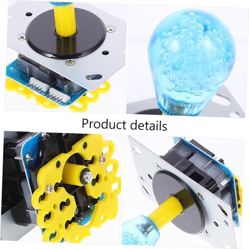 Homoyoyo Game Stick Joystick Handle Durable Micro-motion Replacement for Arcade Simulators Easy Installation Compatible with Various Game Consoles Random Ball Top Style in Saudi Arabia
