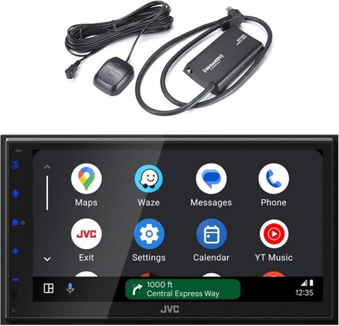 JVC KW-M690BW شاشة لمس 6.8 بوصة واي فاي بلوتوث USB/MP3 ستيريو الوسائط المتعددة استقبال رقمي مع راديو القمر الصناعي توصيل مجموعة موالف السيارة in Kuwait