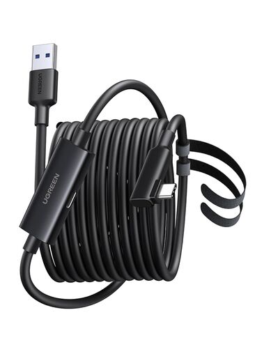 UGREEN USB 3.0 to USB-C Cable, Right Angle Cable for Oculus Quest 2/3 Link Cable for PC VR Gaming & Fast Charging, 5Gbps Data Transfer, 18W PD Power Delivery, 16FT in Saudi Arabia