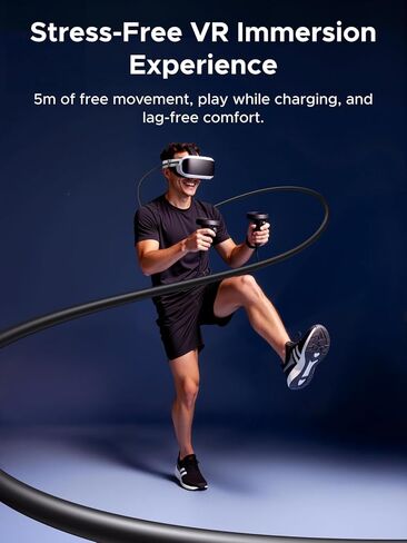 UGREEN USB 3.0 to USB-C Cable, Right Angle Cable for Oculus Quest 2/3 Link Cable for PC VR Gaming & Fast Charging, 5Gbps Data Transfer, 18W PD Power Delivery, 16FT in Saudi Arabia