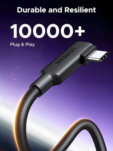 UGREEN USB 3.0 to USB-C Cable, Right Angle Cable for Oculus Quest 2/3 Link Cable for PC VR Gaming & Fast Charging, 5Gbps Data Transfer, 18W PD Power Delivery, 16FT in Saudi Arabia