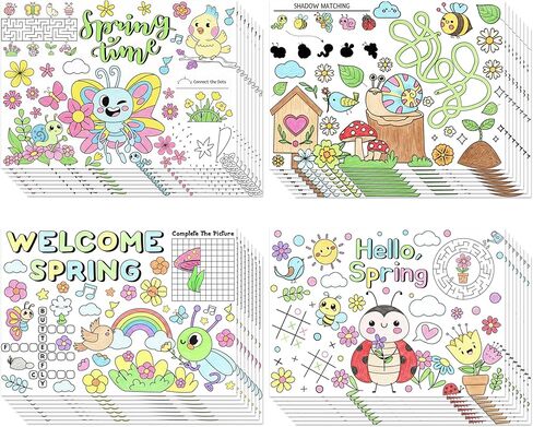 ANGOLIO Winter Game Coloring Pages - 32P Hello Winter Scene Activity Game Coloring Posters for Kids, Happy Holidays Bulk Snowman Penguin DIY Crafts Classroom Home Holiday Party Supplies Christmas Gift in Saudi Arabia