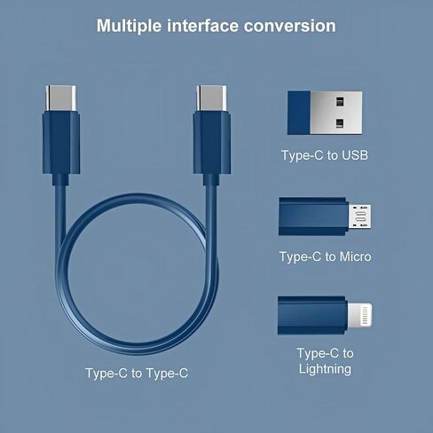طقم محول USB C، صندوق تخزين كابل شحن متعدد، محول، نقل البيانات، يحتوي على فتحة بطاقة للسفر، يستخدم كحامل هاتف in Saudi Arabia
