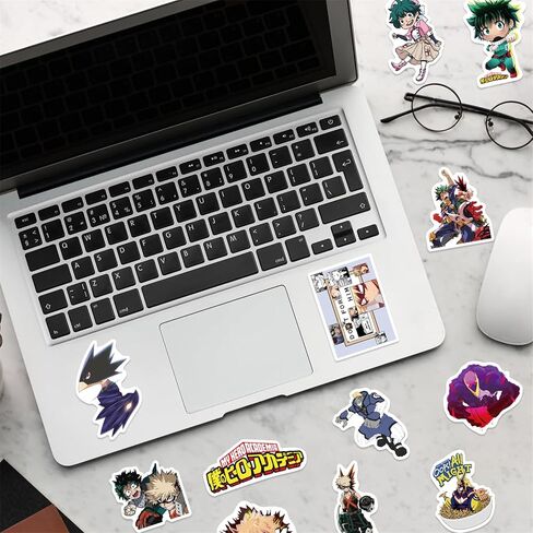 50pcs My Hero Academy Cartoon Anime Stickers Mixed Pack,Anime Sticker for Teens Waterproof Stickers for Water Bottle Laptop Luggage Helmet Skateboard Guitar (yxxy50) in Saudi Arabia