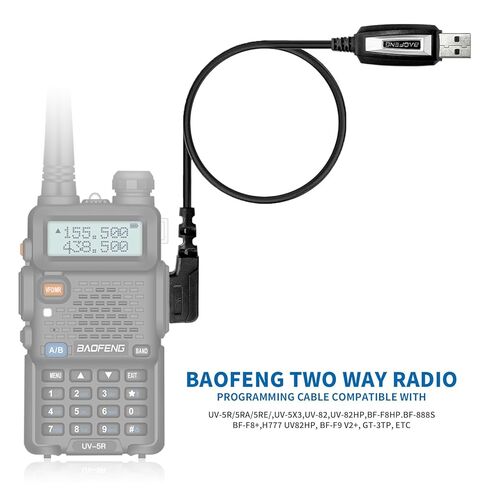 ملحقات راديو كابل برمجة BAOFENG | ملحقات راديو هام لـ UV-5R، BF-888S، BF-F8HP | يشتمل على قرص مضغوط ودليل للسائق | متوافق مع تشيرب، ويندوز، ماك in Saudi Arabia