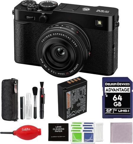 FUJIFILM X-E5 Mirrorless Camera with XF 23mm f/2.8 Lens Bundle (Silver) with 64GB SD Card, Card Reader, Wrist Strap and More Additional Accessories in Saudi Arabia