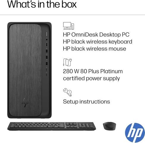 الكمبيوتر المكتبي HP OmniDesk M02 Business Next Gen AI PC، معالج AMD Ryzen 7-8700G (8 نواة، حتى 5.1 جيجا هرتز)، ذاكرة الوصول العشوائي DDR5 سعة 32 جيجابايت، SSD 1 تيرابايت، USB-C، Wi-Fi 6، دعم شاشة HDMI + DP المزدوجة، Windows 11 in Kuwait