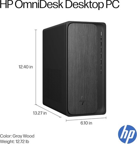 الكمبيوتر المكتبي HP OmniDesk M02 Business Next Gen AI PC، معالج AMD Ryzen 7-8700G (8 نواة، حتى 5.1 جيجا هرتز)، ذاكرة الوصول العشوائي DDR5 سعة 32 جيجابايت، SSD 1 تيرابايت، USB-C، Wi-Fi 6، دعم شاشة HDMI + DP المزدوجة، Windows 11 in Kuwait