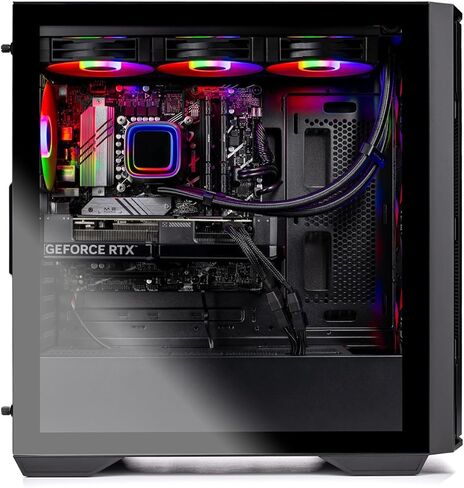 كمبيوتر سطح المكتب Skytech Gaming Rampage، Intel Ultra 7 265K 3.9 جيجا هرتز(5.4 جيجا هرتز Turbo)، NVIDIA RTX 5060، 1 تيرابايت Gen4 NVMe SSD، 32 جيجابايت DDR5 RAM 5200 RGB، 850 واط Gold ATX 3 PSU، 360 مم ARGB AIO، Wi-Fi، Win 11 in Saudi Arabia