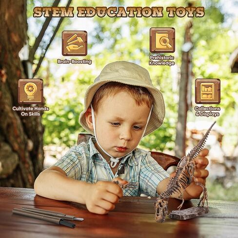 VIBIRIT Dig Up Dinosaurs Skeleton Set,Dinosaur Digging Fossil Kit Model Toys,Excavation Kits for kids5-12year,Educational Realistic Toys for Kids,Boys,Girls in Saudi Arabia