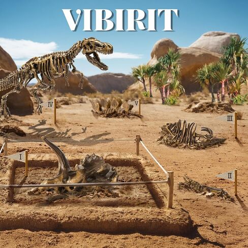 VIBIRIT Dig Up Dinosaurs Skeleton Set,Dinosaur Digging Fossil Kit Model Toys,Excavation Kits for kids5-12year,Educational Realistic Toys for Kids,Boys,Girls in Saudi Arabia