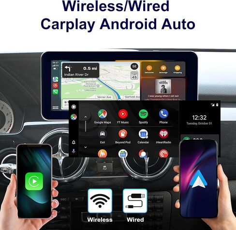 راديو لنظام Mercedes Benz NTG 4.5، فئة GLK 2013-2015، ستيريو سيارة 10.25 بوصة مع بلوتوث GPS Carplay، وحدة رأس أندرويد تعمل باللمس 64 جيجا in Kuwait