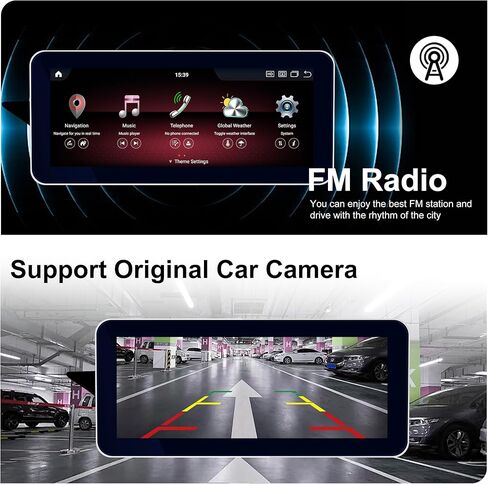 راديو لنظام Mercedes Benz NTG 4.5، فئة GLK 2013-2015، ستيريو سيارة 10.25 بوصة مع بلوتوث GPS Carplay، وحدة رأس أندرويد تعمل باللمس 64 جيجا in Kuwait