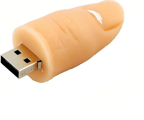 64GB Finger Shaped USB Flash Drive Data Storage Cartoon Pendrive Novelty Cute Memory Stick in Saudi Arabia