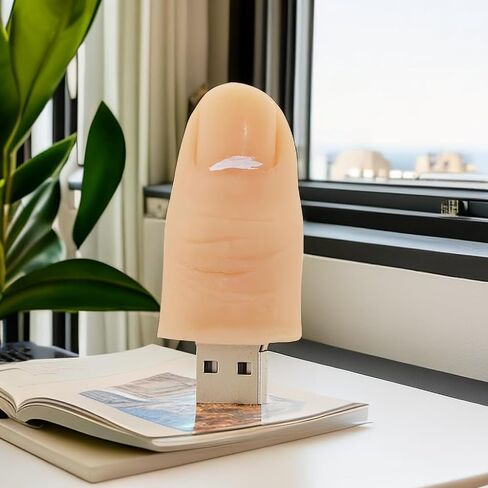 64GB Finger Shaped USB Flash Drive Data Storage Cartoon Pendrive Novelty Cute Memory Stick in Saudi Arabia