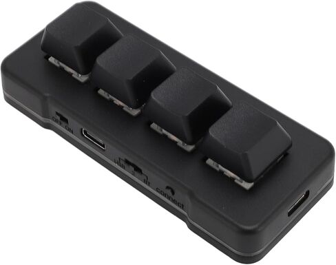 لوحة مفاتيح ميكانيكية صغيرة بأربعة مفاتيح للألعاب، RGB Blue Switch 4 مفاتيح لوحة مفاتيح USB ماكرو، 2.4G لوحة مفاتيح صغيرة قابلة للبرمجة بيد واحدة in Kuwait