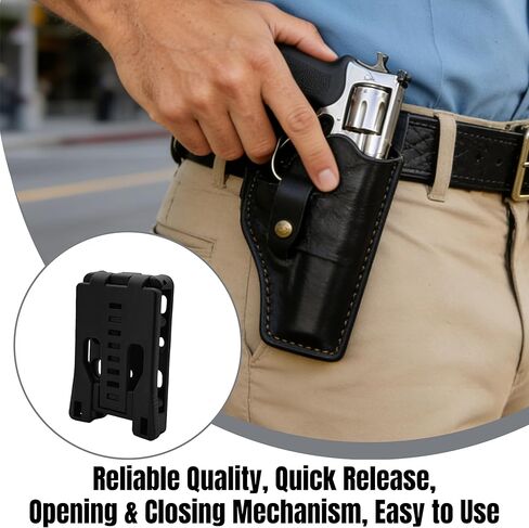 Outdoor Tactical Sheath & Belt Clip - with Mounting Accessories, Adjustable Universal EDC Clip for Magazine Pouches, Sheaths & Tools, Ideal for Camping & DIY in Saudi Arabia