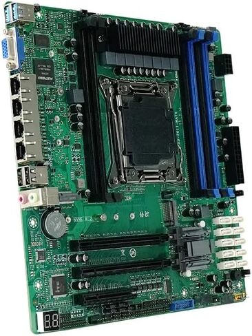 اللوحة الأم لسلسلة معالجات Xeon E5-V3/V4 (mATX، LGA2011-3، 6 x DDR4، 10 x SATA 3.0، PCIe x16، PCIe x8، Dual M.2 NVMe، USB 3.0، 4X 2.5G LAN، لوحة توجيه ناعمة C612) in Kuwait