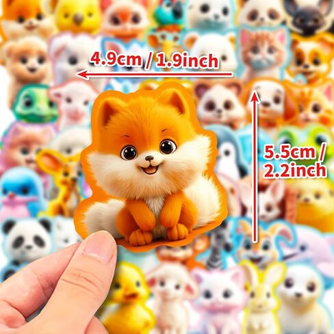 100PCS Animal Stickers and Vinyl Decals – Cute Monster & Critter Waterproof Stickers for Journals, Scrapbooks, Water Bottles, Laptops – Great for Kids, Teens, Boys, Girls in Kuwait