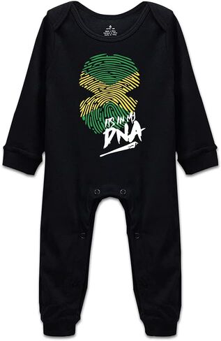 DOQOSESHY It's in My DNA Jamaican Baby Climbing Short Sleeve Bodysuits Long Sleeve Romper in Saudi Arabia