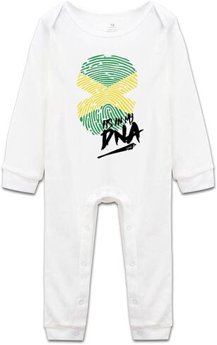 DOQOSESHY It's in My DNA Jamaican Baby Climbing Short Sleeve Bodysuits Long Sleeve Romper in Saudi Arabia