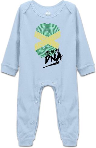 DOQOSESHY It's in My DNA Jamaican Baby Climbing Short Sleeve Bodysuits Long Sleeve Romper in Saudi Arabia
