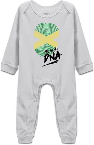 DOQOSESHY It's in My DNA Jamaican Baby Climbing Short Sleeve Bodysuits Long Sleeve Romper in Saudi Arabia