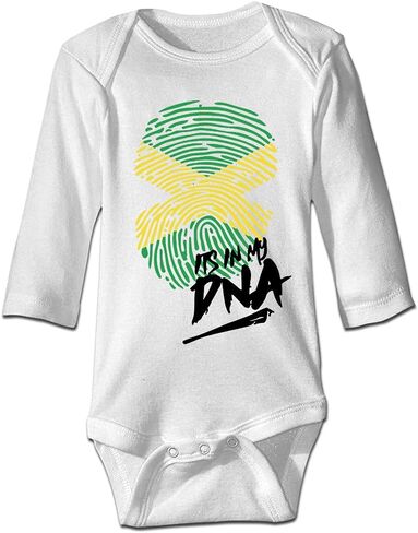 DOQOSESHY It's in My DNA Jamaican Baby Climbing Short Sleeve Bodysuits Long Sleeve Romper in Saudi Arabia