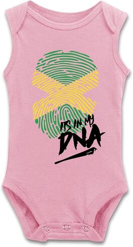 DOQOSESHY It's in My DNA Jamaican Baby Climbing Short Sleeve Bodysuits Long Sleeve Romper in Saudi Arabia