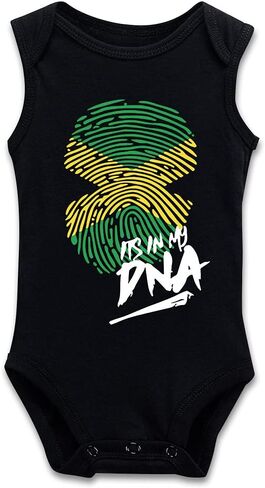 DOQOSESHY It's in My DNA Jamaican Baby Climbing Short Sleeve Bodysuits Long Sleeve Romper in Saudi Arabia