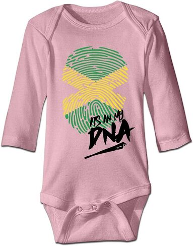 DOQOSESHY It's in My DNA Jamaican Baby Climbing Short Sleeve Bodysuits Long Sleeve Romper in Saudi Arabia