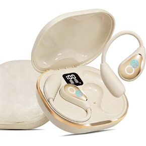 سماعات أذن بلوتوث لاسلكية مفتوحة 5.4 رياضية مع شاشة رقمية ذكية، مكالمات واضحة، وقت تشغيل 50 ساعة، مقاومة للماء IPX4، تصميم خفيف الوزن فوق الأذن لركوب الدراجات والجري والتمرين (وردي) in Kuwait