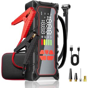 Battery Jumper Starter Portable, 5000A Jump Starter with Air Compressor(7.0L Gas/ 6.0L Diesel) with 160PSI Tire Inflator, 12V Jumper Box Car Battery Jump Starter, Valentine Gifts in Saudi Arabia