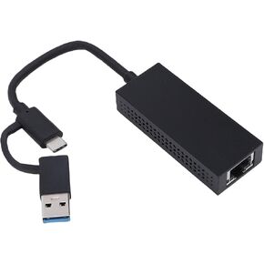 USB C to Ethernet Adapter, 2.5 Gbps 2-in-1 USB Type C Dual Port to RJ45 Wired External Network Converter Aluminum Case for Laptop in Kuwait